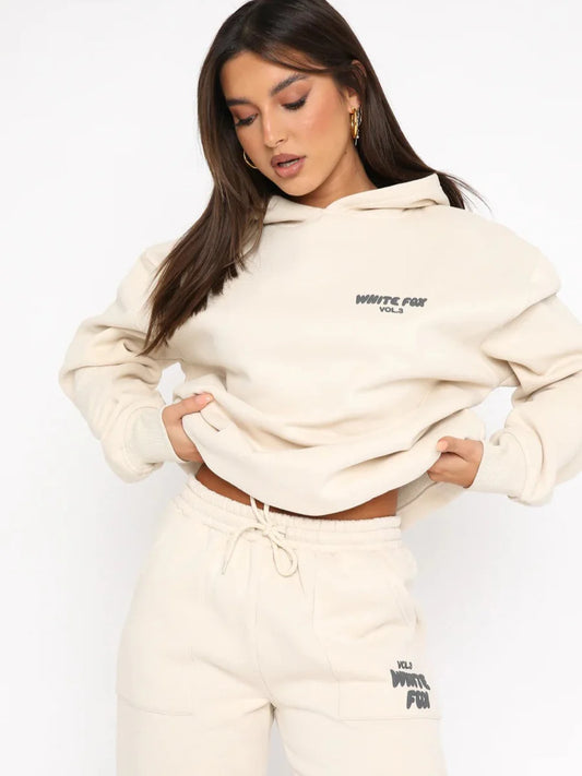 Viral White Fox Tracksuit.